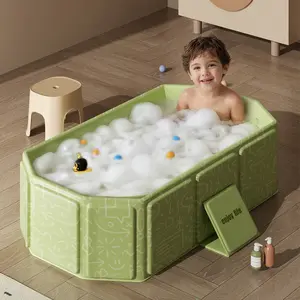 Portable Foldable Fiberglass Bathtub, Suitable for Newborns to Toddlers, Easy Storage, Lightweight, Ideal for Home and Travel