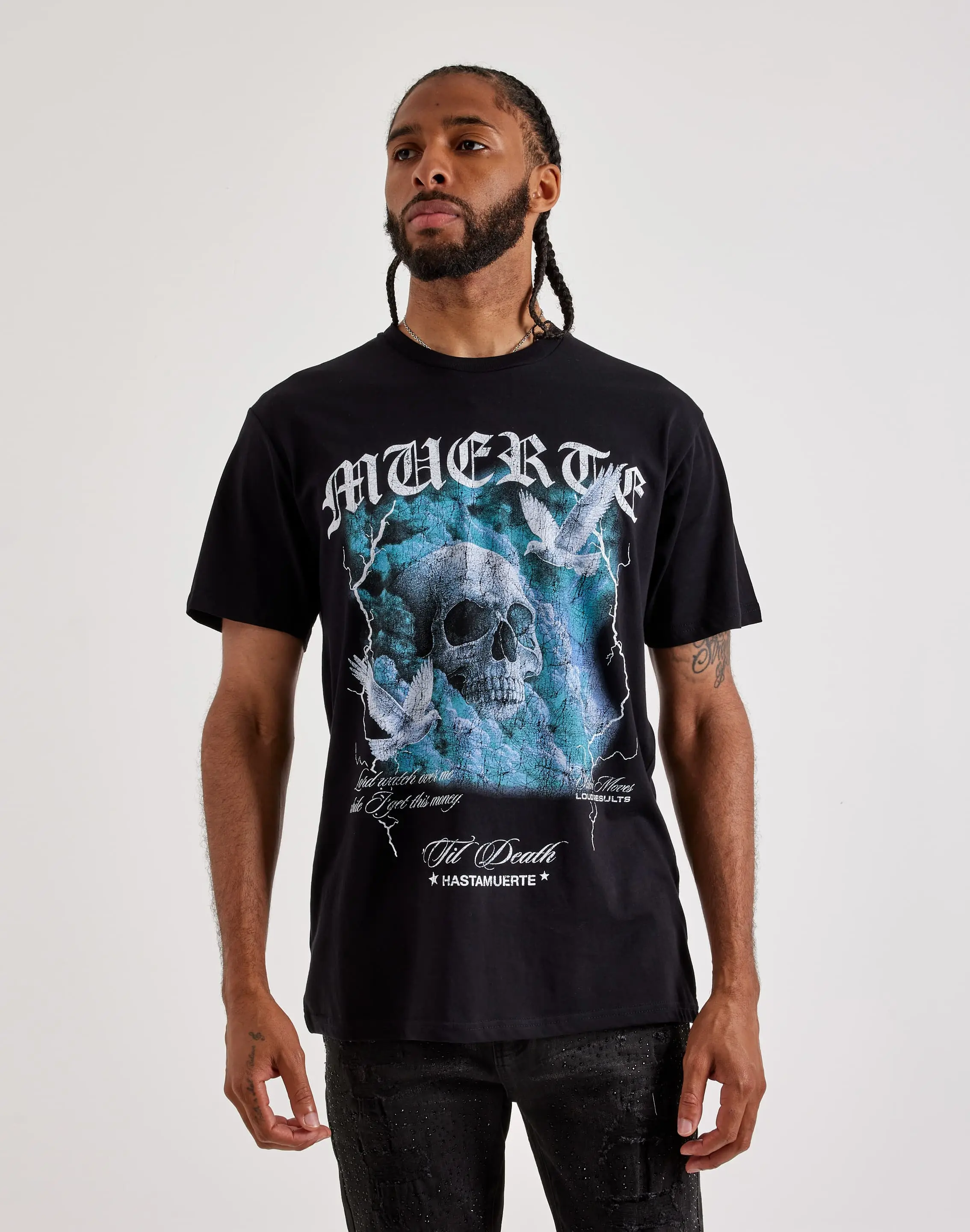 Mens Hasta Muerte Til Death Graphic T-Shirt