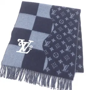Pre-owned Louis Vuitton Cashmere Small Leather Goods NIGO 100% Scarf