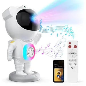 Astronaut Galaxy Projector,Projector,with Bluetooth Speaker and Remote,360° Angle,Spaceman Star Kids Night Light, for Bedroom Ceiling Adult Birthday Valentine's Day (White)