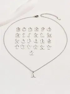 Fashion Alphabet Pendant Necklace for Women, Letter Charm Pendant Necklace for Gift, Stainless Steel Jewelry, Letters Necklace