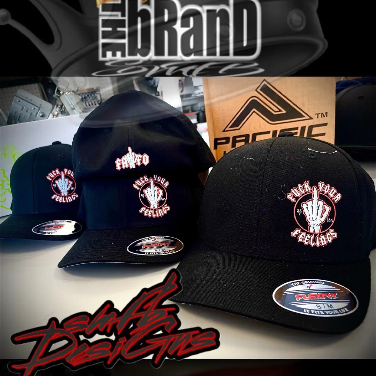 Fuck Your Feelings FlexFit printed baseball cap stretch fit