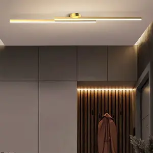 Modern LED 60cm Black/Gold Ceiling Light, Dimmable Ceiling Lights, Warm Light Strip, Suitable for Bedroom, Kitchen Island, Indoor Lighting, Hallway, Corridor, Coffee Shop, Luxury Home Decor