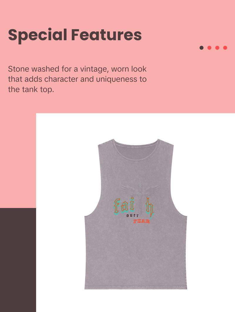 Unisex Tank Top, Faith Over Fear Gothic Design, Inspirational Workout Muscle Shirt, Edgy Religious Clothing, Resilience Tee, Courage Top, Unisex Tank Top, Faith Over Fear Gothic Design, Inspirational Workout Muscle Shirt, Edgy Religious Clothing, Resilience Tee, Courage Top,