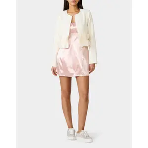 Betsey Johnson RUUFLE SOCIETY BLAZER CREAM