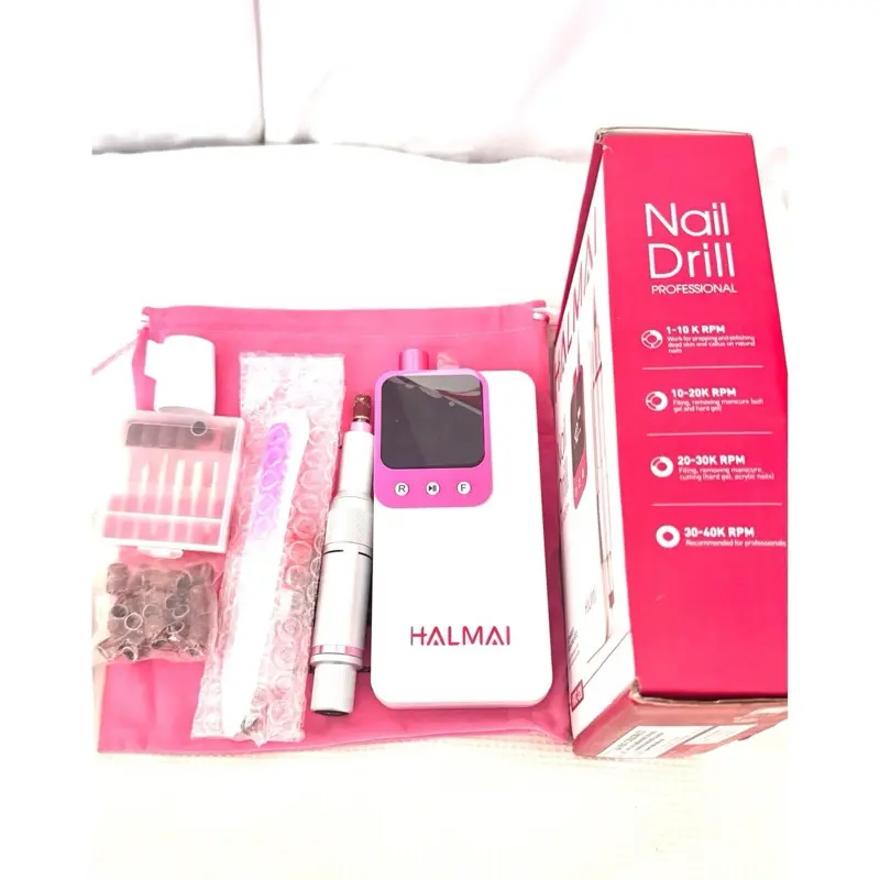 HALMAI HMC-320 Professional Electric Nail Drill - Compact, Easy Handling Manicure Tool, Ideal for Nail Technicians, Nail Care Product, Precision And Efficiency, Nail Supplies, Precision Work