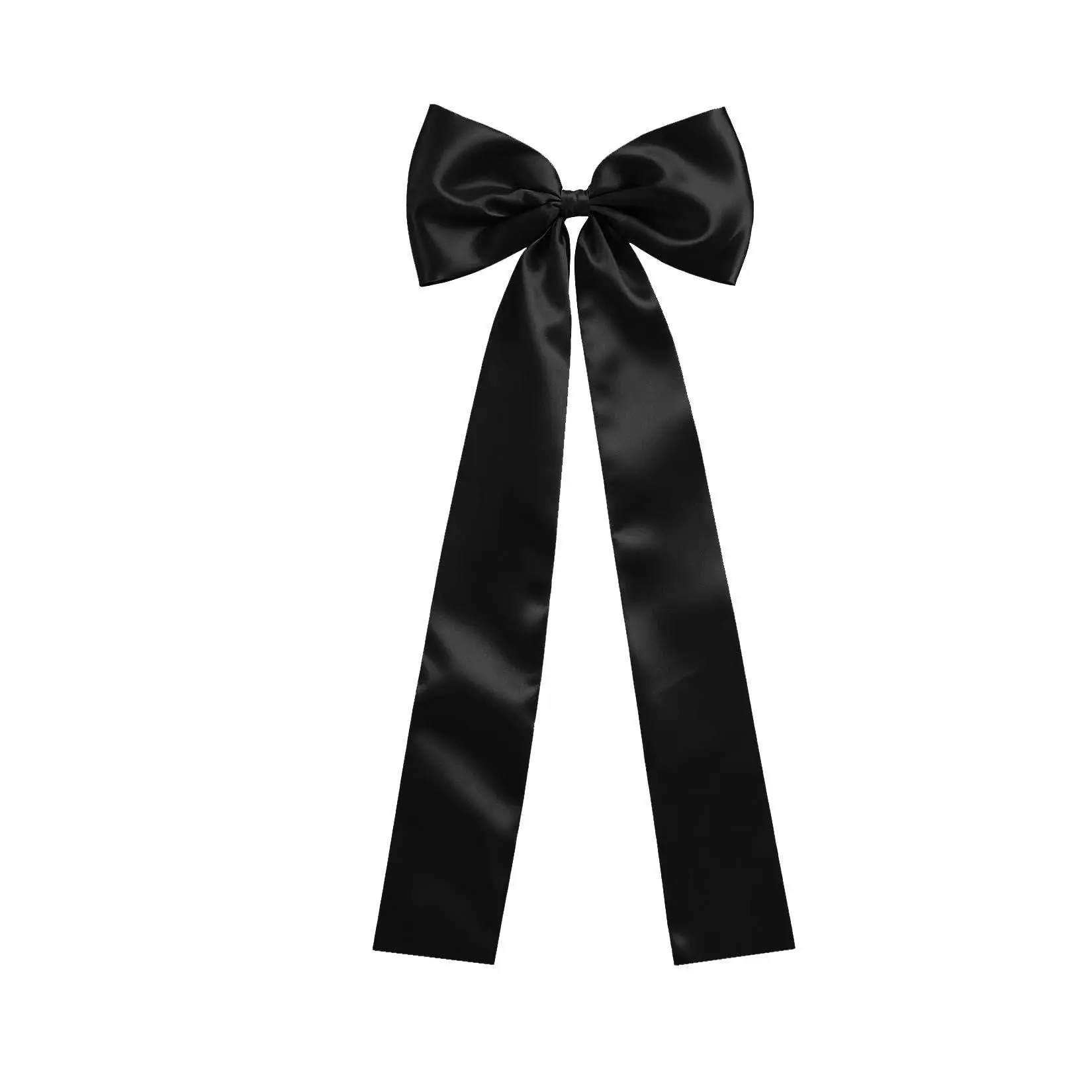 Garvee Extra Large Satin Christmas Bow, Black, 60 x 160 cm | Structured Oversized Holiday Ribbon Decor for Tree, Wreath, Mantel, Fireplace, Car & Party, Reusable Easy to Install