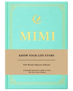 Mimi I Want to Know Your Life Story Leather Journal (Hardcover): Keepsake Gift for Mimi on Mothers Day, Birthday, and Christmas, Guided Life Story Journal