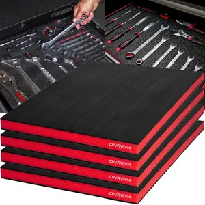 Tool Box Foam, 4Pack 16x12x1 inch, Foam Inserts for, Polyethylene Sheets for Toolbox Hard Case, Tool Shadow Insert, Kaizen Organizer Sheet