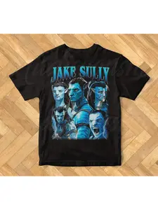 2025 Jake Sully Avatar Short Sleeve T-shirt Retro Soft T-shirt Printed Breathable Adult and Children's T-shirt