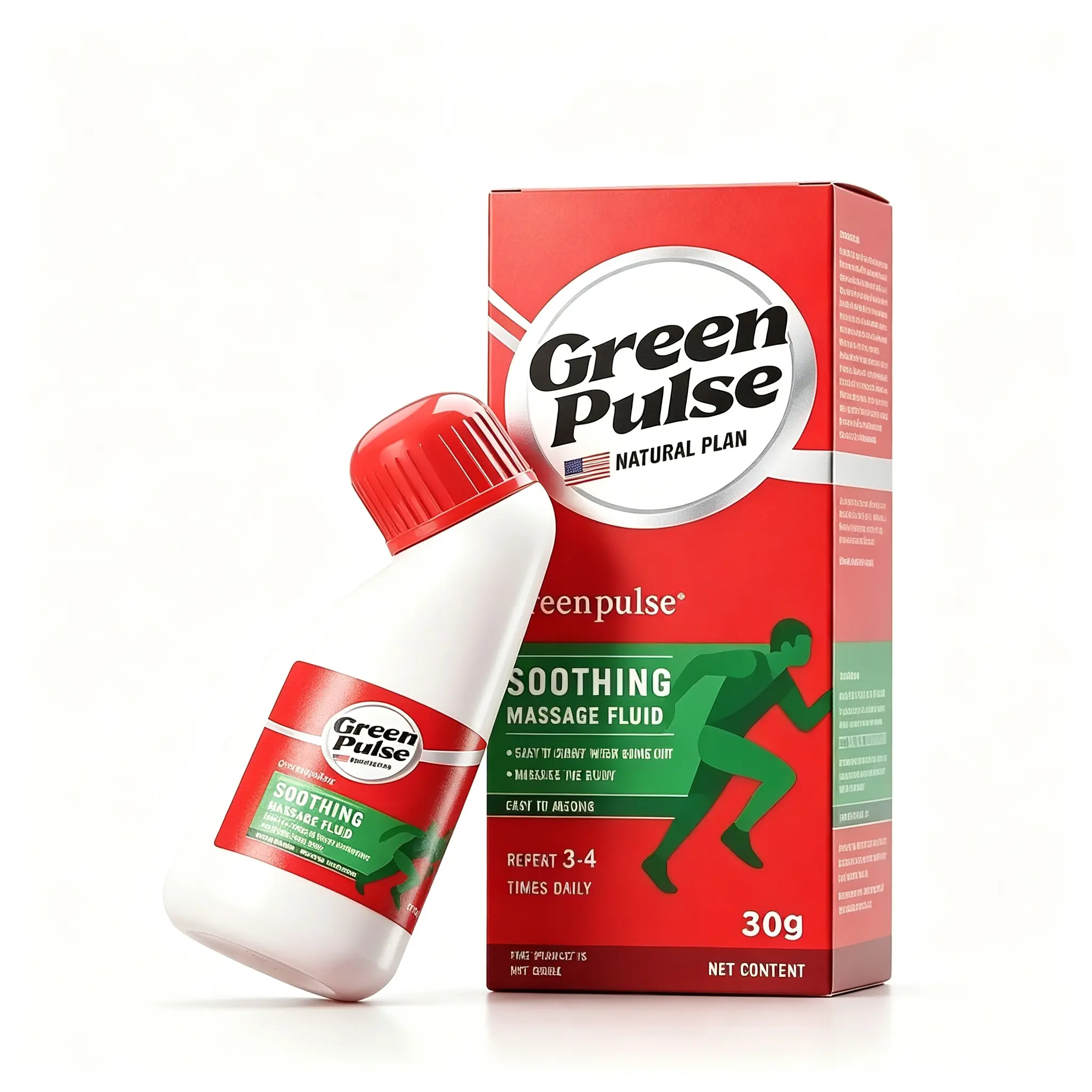 GreenBud 3 Joint Soothing Massage Lotion, Daily Joint Care, Fast-Absorbing Body Massage Fluid for Comfort