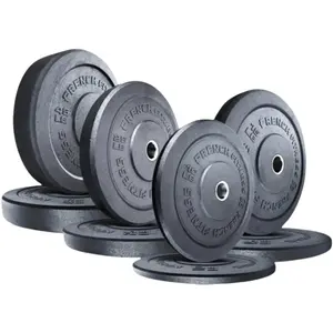 French Fitness Olympic Bumper Plate Set 190 lbs - Crumb Rubber (New)