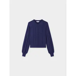 Cross Stitch Sweater-Navy