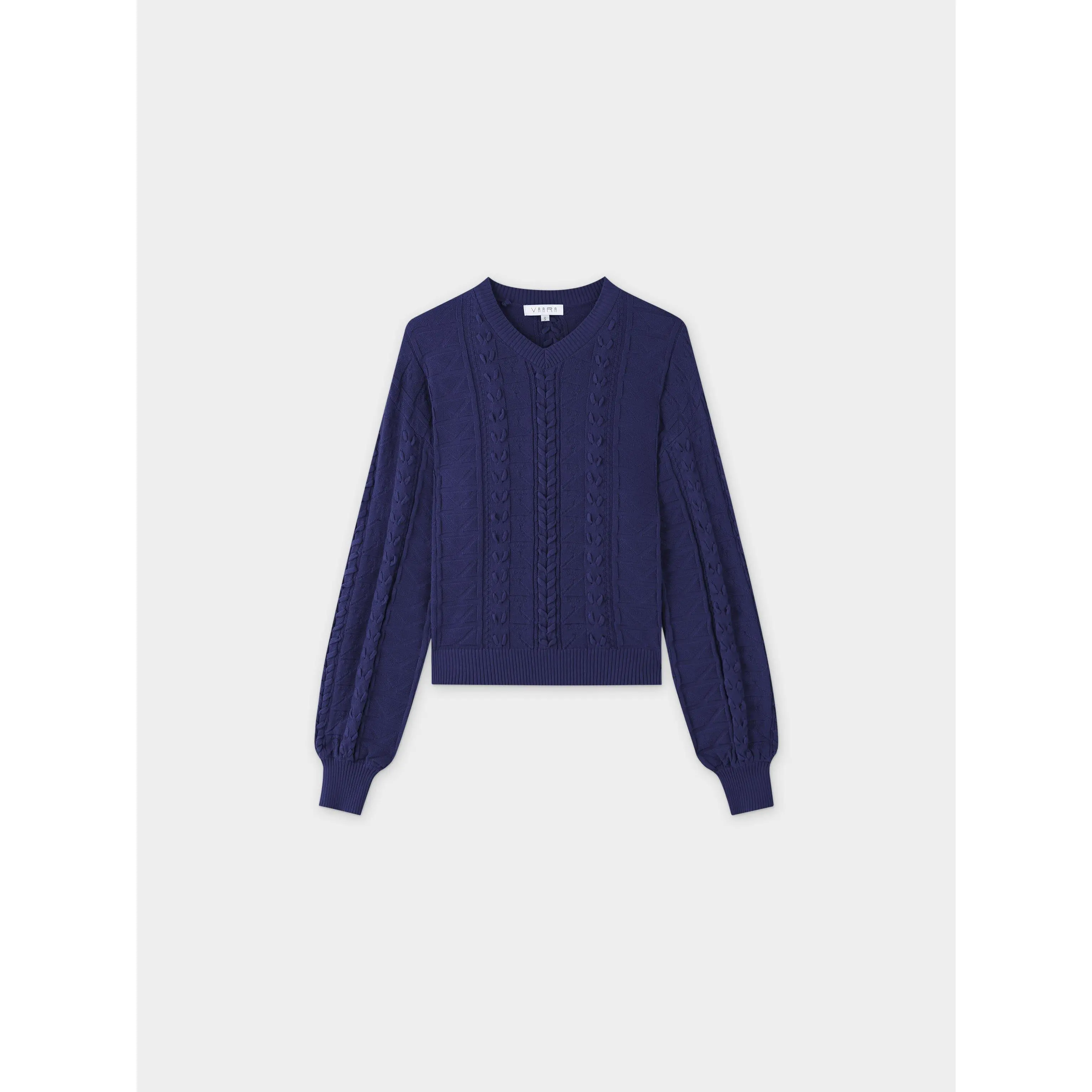 Cross Stitch Sweater-Navy