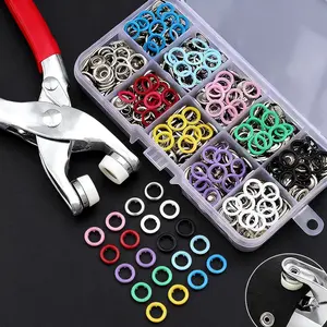 Sturdy manual press pliers five-prong snap kit metal snap all-in-one fastener high-hardness manual press tool essential for sewing DIY