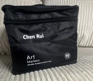 Chen Rui 80 Colors Double Headed Art Markers Set Multicolor w/ Zipper Case