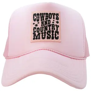 Cowboys & Country Music Pink Patch Foam Trucker Hat