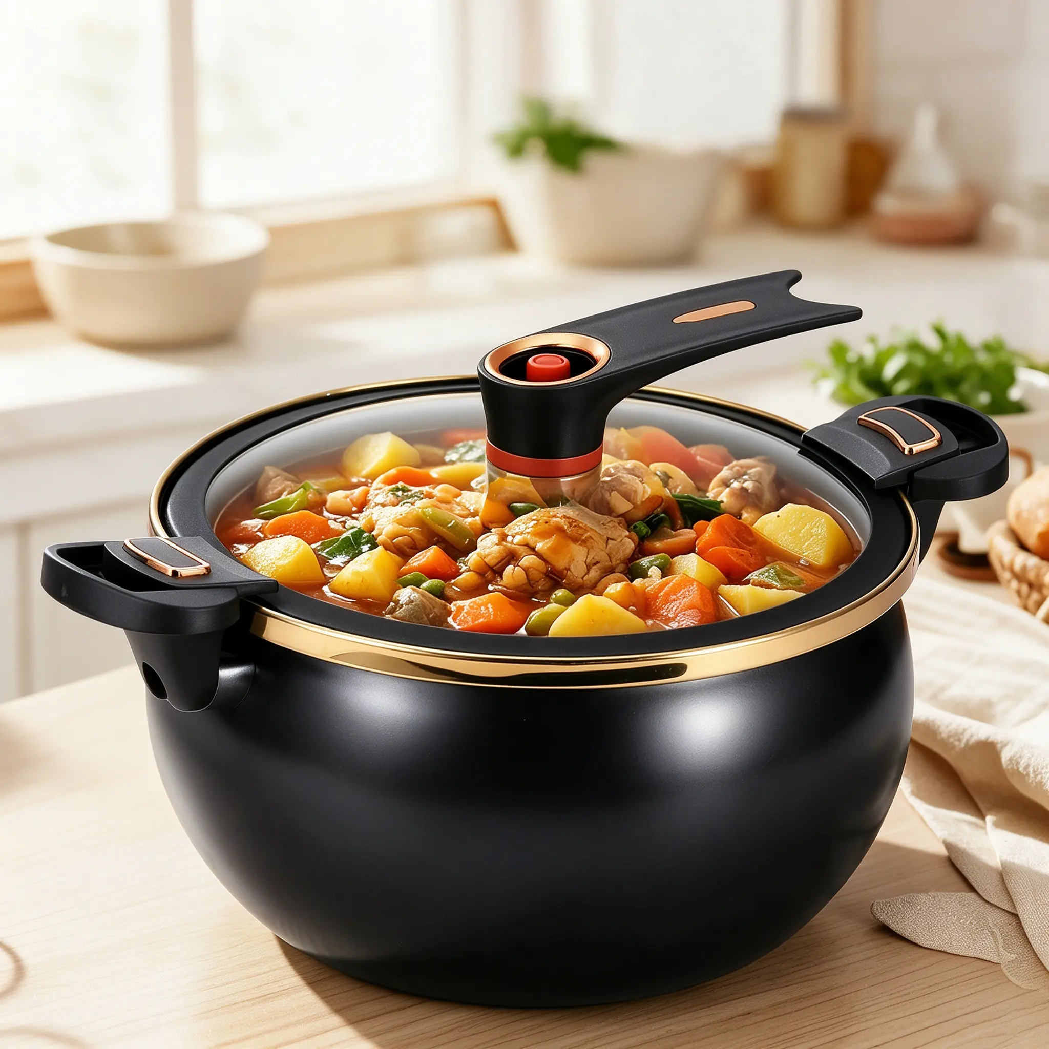 Large Capacity Stockpot with Twist Lock Handle for Quick Cooking, Non-Stick 8.45QT Multi-Purpose Cooking Pot, Multifunctional Soup Pot#DealsForYouDays,home essentials