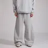 Woolenmaker Men's Plain Baggy Fleece Sweatpants - 400GSM Heavyweight, Scimitar Fit, Soft Fleece Interior, Elastic Drawstring Waist, Plaid Pocket