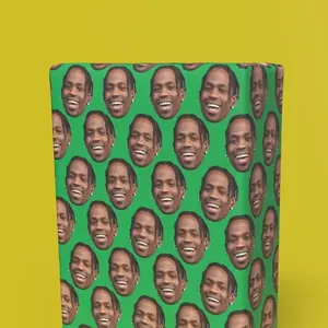 Face It! Personalized Photo Wrapping Paper, Custom Face Gift Wrap, Funny Gag Wrapping Paper for Birthdays & Holidays