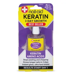 Keratin 3 Day Growth Nail Treatment & Strengthener, Clear, 0.55 Fl Oz
