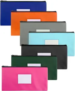 7 Pack Money Bags with Zipper for Cash,Bank Deposit Bags, Cash Pouches for Small Business, Retail Store, Cash Register Drawer, camping gear