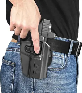 Universal OWB Holster for 300+models,Canik, FN, Walther, Browning, S&W, Sarsilmaz, Sig, Girsan, Stoeger, Bersa, 1911,, Index Finger Release, 360° Adjustable Paddle/Belt Loop, Right/Left Hand