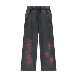 Snow Washed Tape Raw Edge Sweatpants