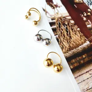 "Bali" Ball Open Rings