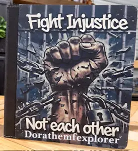 Fight Injustice Not Each Other 3 RIng Binder