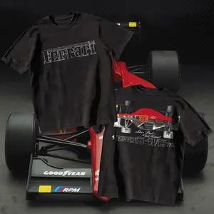 RPM Lab Ferrari F190 641/2 France 1990 Heavy Cotton T-Shirt Direct-To-Garment Breathable Printing Car Lover Menswear Apparel