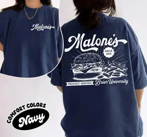 Malone's Vintage Diner Shirt, Retro Burger Restaurant Tee, Briar University Shirt, Hockey Romance Tee