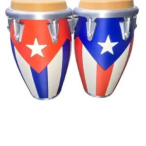 Puerto Rican Bongo Style Decorative Bank with Puerto Rican & Cuban Flags Authentic Design Functional Coin Bank for Music Lovers Collectors and Cultural Pride