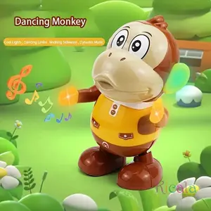 Kids Interactive Dancing Monkey Toy Funny Swing Animal Doll Electric Toy Infant Early Educational Toys for Toddler
