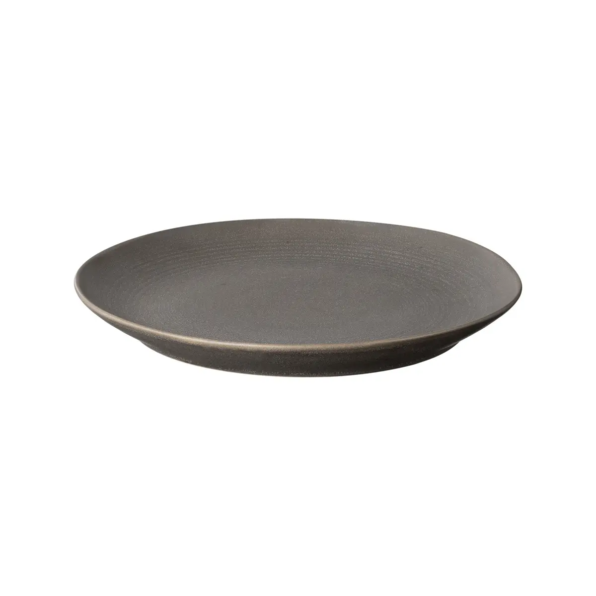Blomus 64413 Ceramic Dinner Plate - 10.2 in., Handmade Traditional KUMI Design, Espresso Color, Tabletop Use