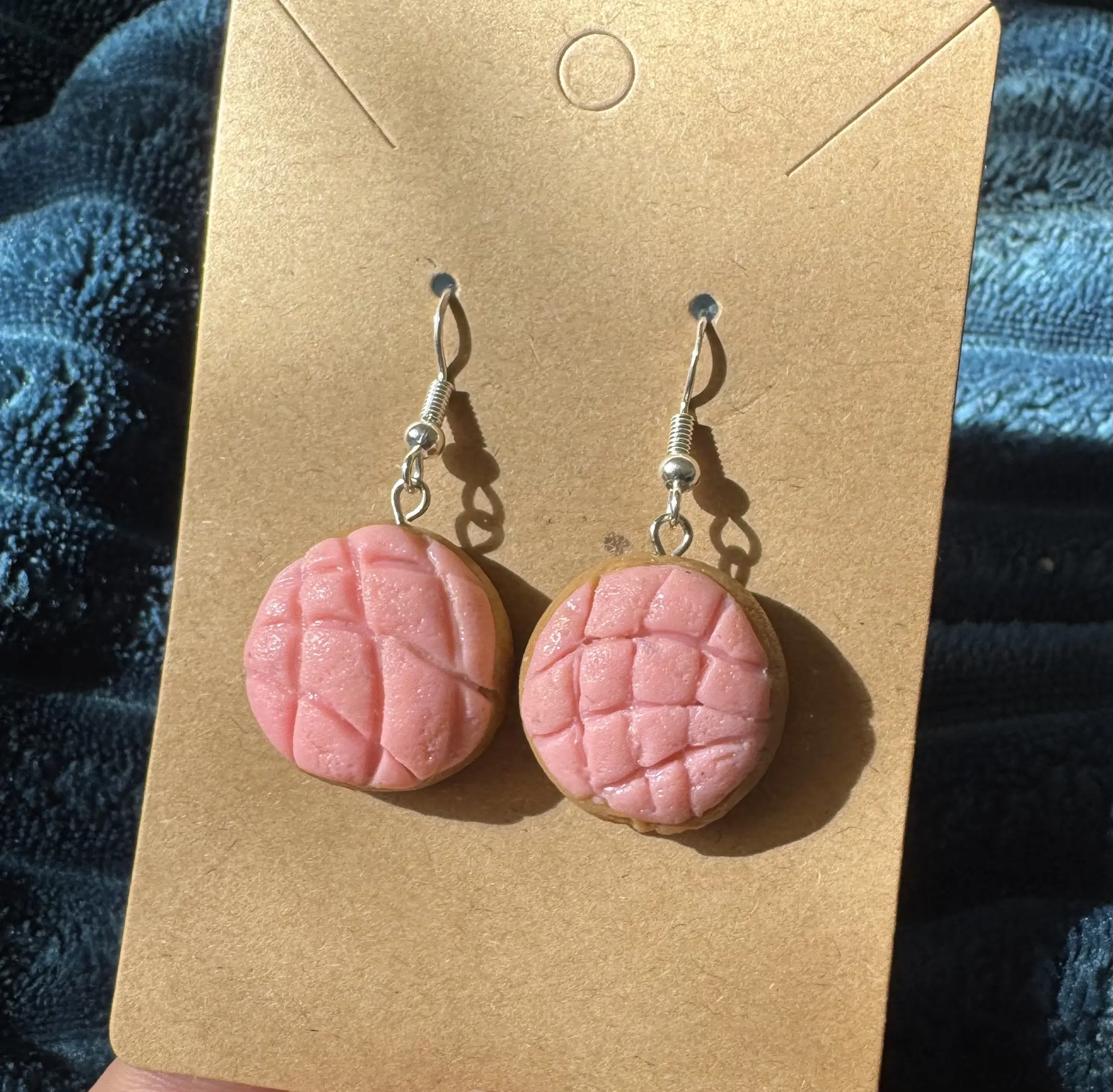 Mini Clay Pan Dulce Earrings – Pink Concha Cuties