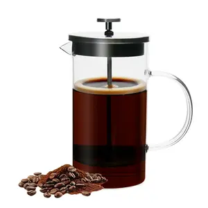 French Press Coffee Maker 1000ML / 34OZ, Large Capacity Glass Coffee Press, Borosilicate Heat-Resistant, Stainless Steel Filter, Easy Brew Coffee & Tea, Home & Office, Durable, Gift Idea