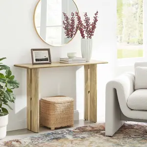 Amistad Wood Console Table in Oak