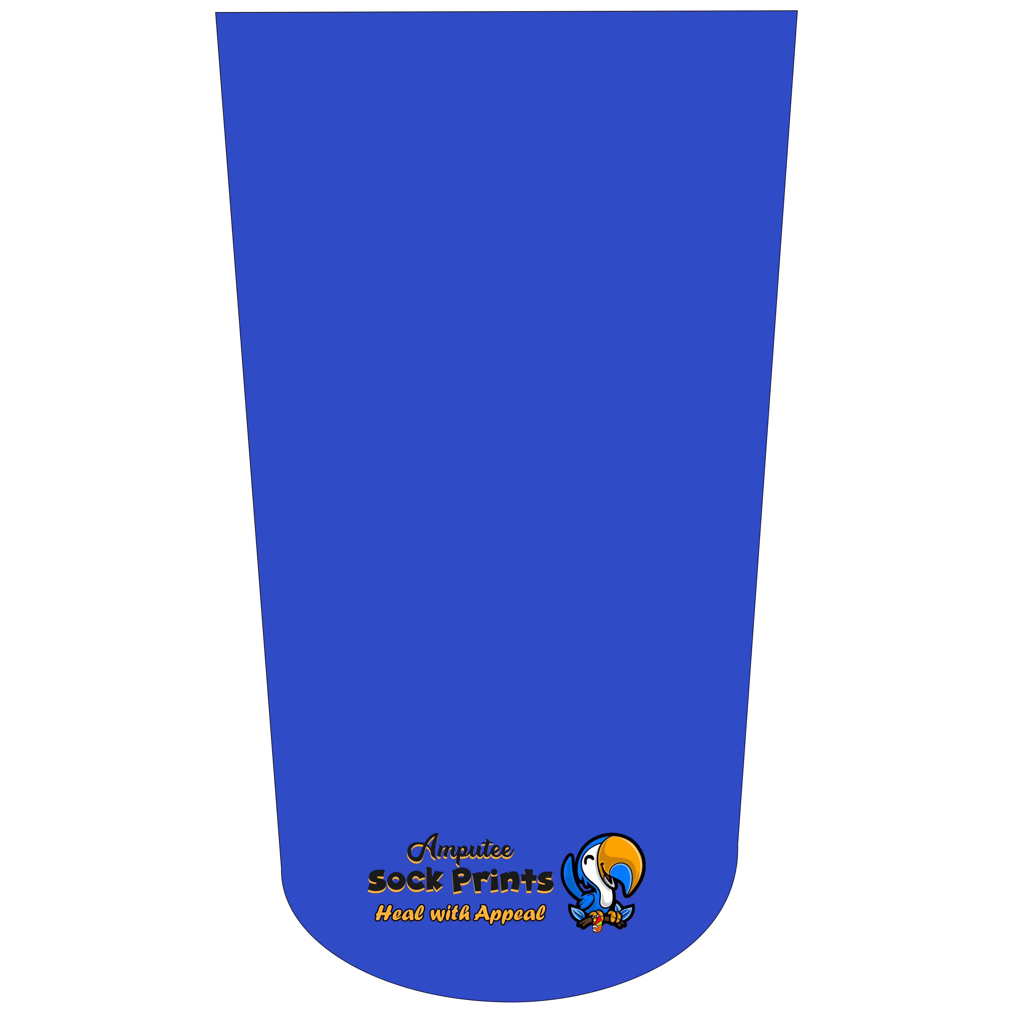 Amputee Sock "blue", Prosthetic Limb Sock, 3ply Stump Sock