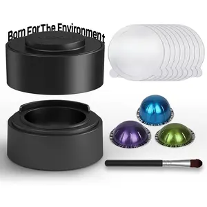 Aluminum Foils Lids Kit for   Vertuo Pods, Foil Seals to Refill Coffee Capsules, Compatible with  VertuoLine Machine(POD NOT INCLUDED)