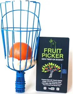 Twist-On Fruit Picker Basket, Twists onto Standard  Threaded Pole (3/4-inch ACME), Fruit Picker  Basket, Fruit Harvesting Tool, , Mango Picker etc. ( Only, Pole Not Included)