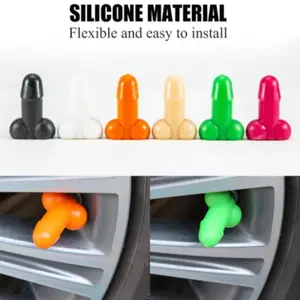 New 4 Piece Car Glow-In-The-Dark Valve Stem Caps, Bicycle E-Bike Motorcycle Fluorescent Tire Valve Covers, Universal Wheel Plugs