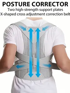 1 Count Male And Female Posture Corrector, Posture Straps, Adjustable Fit Back Support,Lightweight Waist Trainer,Supports Spine,Back,Neck Correctors,Improves Posture Shapewear Belts,Soft Waist Cincher,Perfect For Daily Wear & Office Use