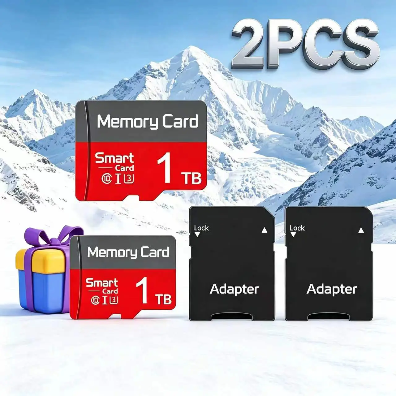 Durable SD Card for Surveillance Cameras, 1TB Micro SD Card for Mobile Phones, 2 Complete Sets SD Memory Card for Car Audio, Micro TF SD Cards & MicroSDXC Card for PC and Dash Cams