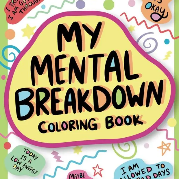 Adult Mental Health Escape Coloring Book - English, Laughing Funny Affirmational Quotes, Humor-Fueled Self-Care, Stress Relief Therapy, "Recharge Mode" Relaxing Cheer-Up Birthday Gift for Home Use