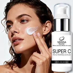 Facial Firming Nourishing Radiant Moisturizer Cream, Fivefold Intensive Super Hydrating Formula, High Vitamin C Content, Suitable for All Skin Types, Portable & Elegant Design, 40ML