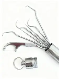 Pet tooth picking Stainless Steel Toothpick Set - Reusable Multi-Tool Kit with Portable Case, Eco-Friendly Metal Picks for Daily Use, Durable & Rustproof, Perfect for Home, Travel & Outdoor for dog＆cat