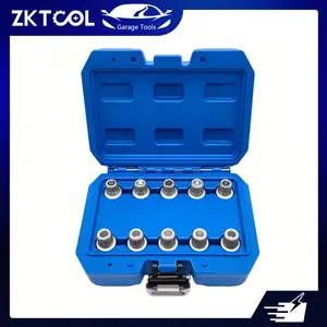 10PCS Master Spline Wheel Locking Nut Key Removal Tool Set, Lug Nut Key Socket Kit Compatible with BMW Mini