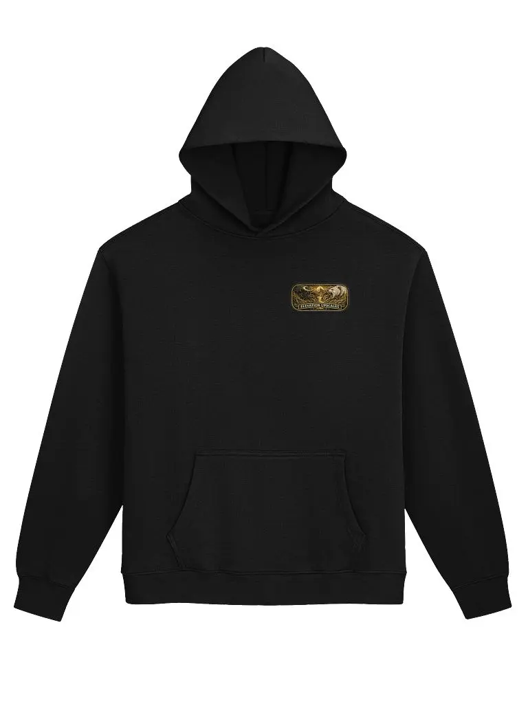 Elevation Upscales Signature Collection Hoodie, Oversized Long Sleeve Graphic Sweatshirt for Sports & Outdoor Activities with Bull Design, Sweatshirts, Layer