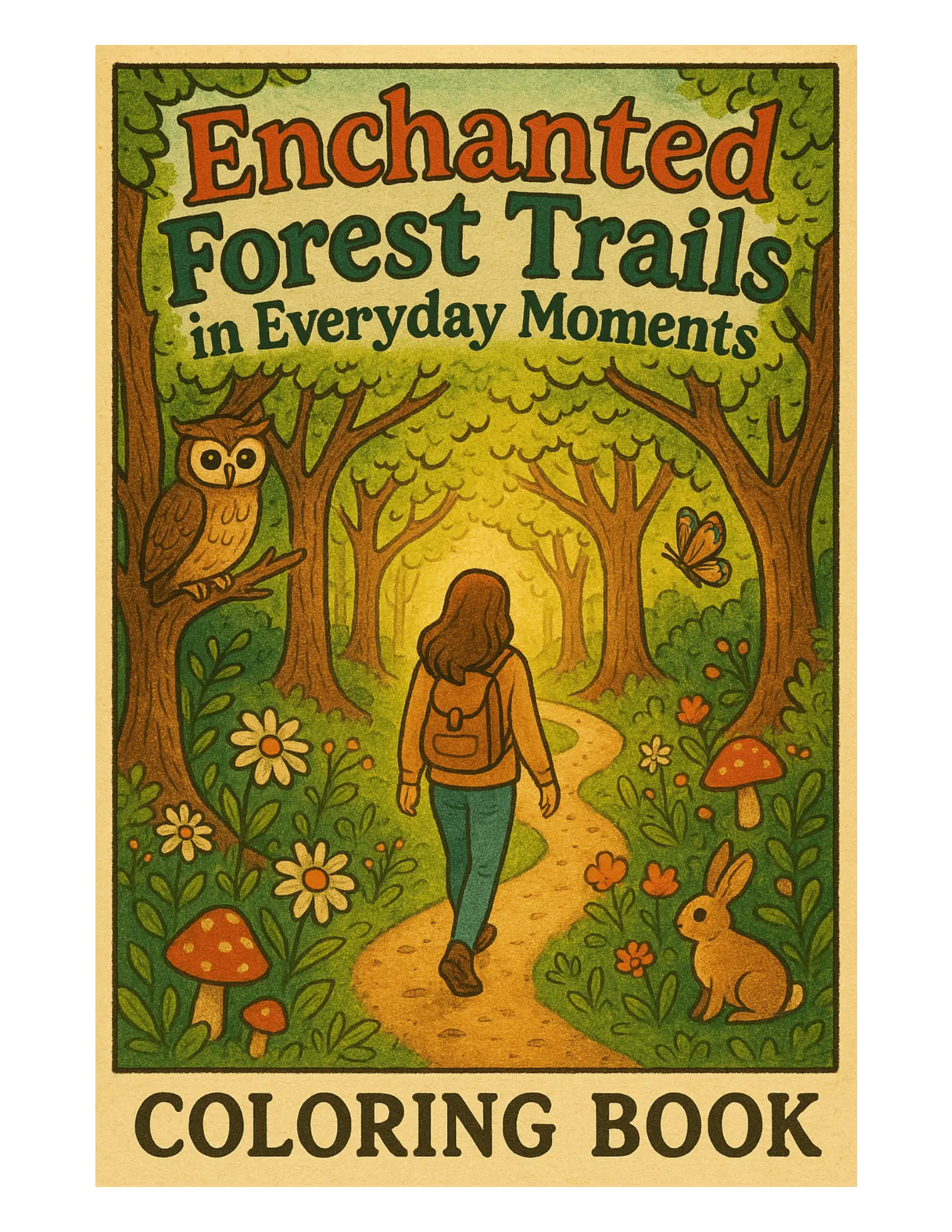 Enchanted Forest Trails in Everyday Moments Coloring Sheets For Adults and Teens